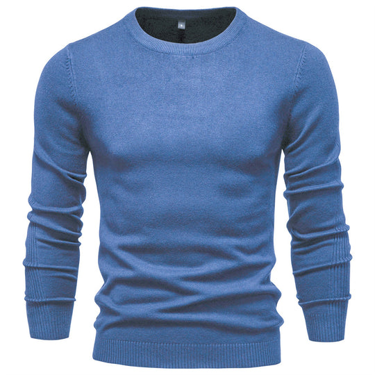 Herren Rundhals Pullover aus hochwertiger Baumwolle R&B