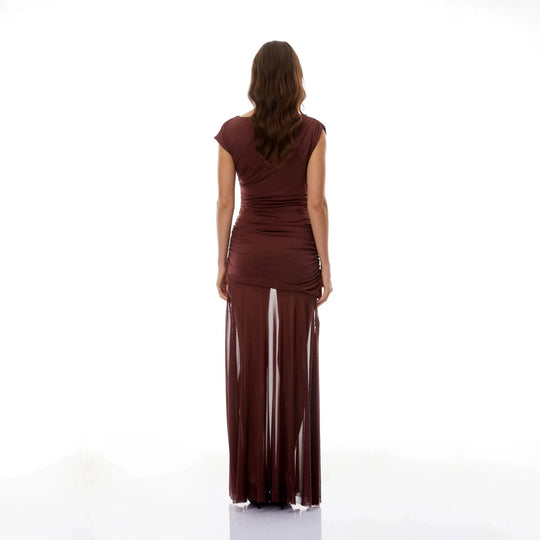 Damen Elegantes Wickelkleid mit Rüschendetails R&B