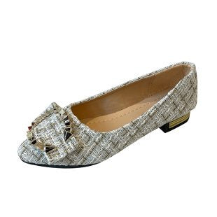 Damen elegante Slipper mit glitzerndem Schmuckdetail R&B
