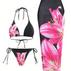 Damen Strand-Bikini-Set mit lässigem Maxi-Rock R&B