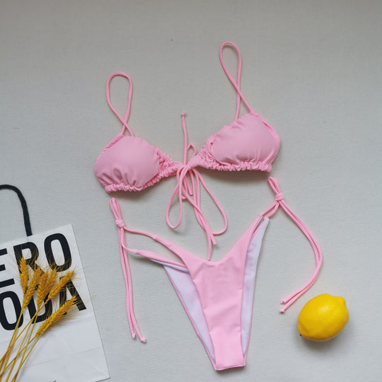 Damen Triangel-Bikini mit regulierbaren Bindebändern R&B