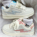 Damen Sneakers mit karierter Applikation und bequemer Dämpfung R&B