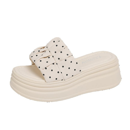 Damen bequeme Plateau-Sandalen mit dekorativem Schleifen-Detail R&B