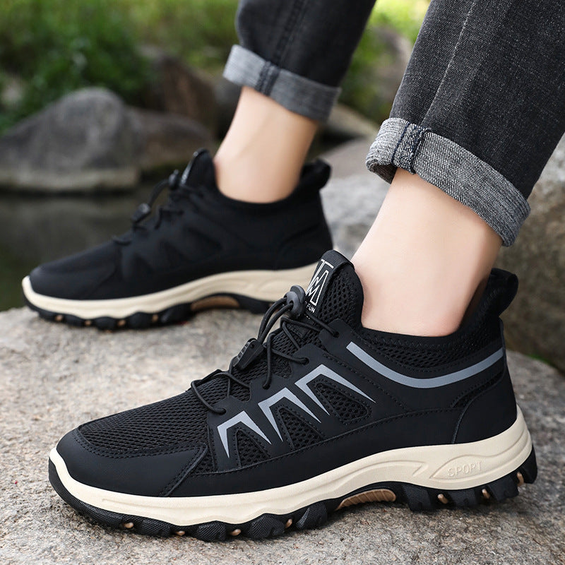 Damen Sportliche Trail-Sneaker mit atmungsaktivem Mesh-Obermaterial und rutschfester Sohle R&B