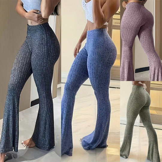 Damen Leggings mit hohem Bund und schickem Schlagdesign R&B