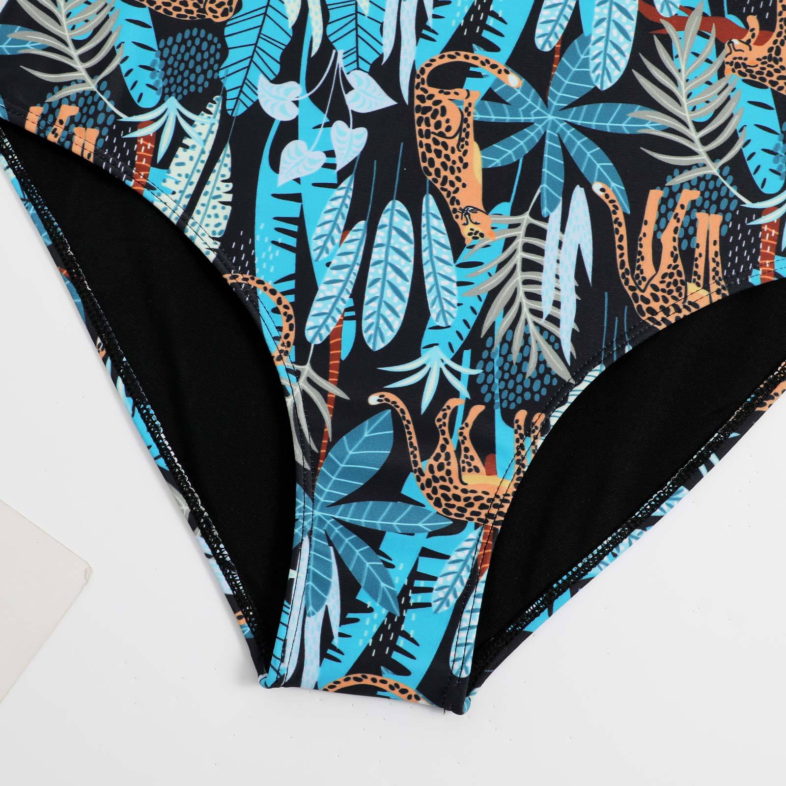 Damen Einteiliger Badeanzug mit asymmetrischem Schnitt und modischen Rüschendetails R&B
