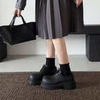 Damen Klassische Schnürschuhe aus hochwertigem Leder mit bequemer Dämpfung