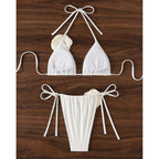 Damen Triangel-Bikini mit verspieltem Schnitt und verstellbaren Trägern R&B