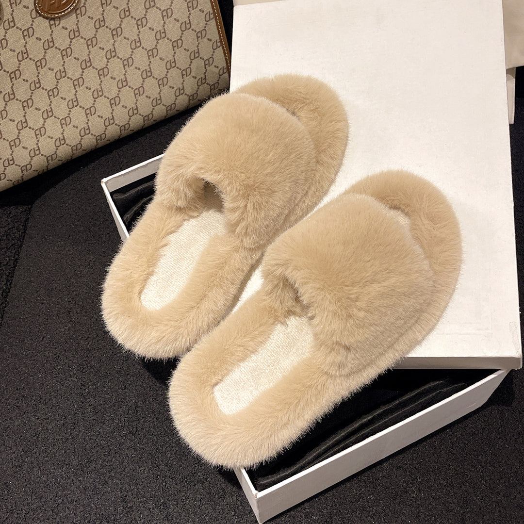 Damen Flauschige Hausschuhe mit luxuriösem Flauschematerial R&B