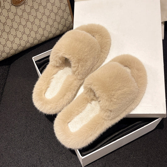 Damen Flauschige Hausschuhe mit luxuriösem Flauschematerial R&B