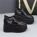 Damen Plateau Sneakers mit atmungsaktivem Netzdesign und rutschfester Sohle
