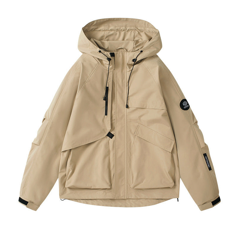 Damen technische Outdoor-Jacke mit atmungsaktiver Membran und verstellbarer Kapuze R&B