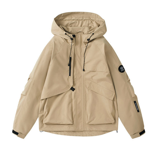 Damen technische Outdoor-Jacke mit atmungsaktiver Membran und verstellbarer Kapuze R&B