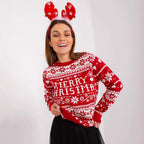 Damen Weihnachts-Pullover mit festlichem Motiv und kuscheligem Strick R&B