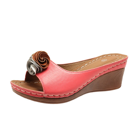 Damen Elegante und komfortable Sandaletten mit floralem Design R&B