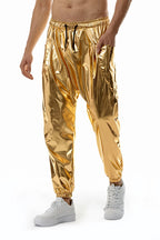 Herren Sportliche Relaxed-Fit Trainingshose mit reflektierender Oberfläche