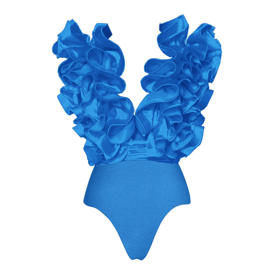 Damen auffälliges Badeanzug und Palazzo-Hose Set R&B