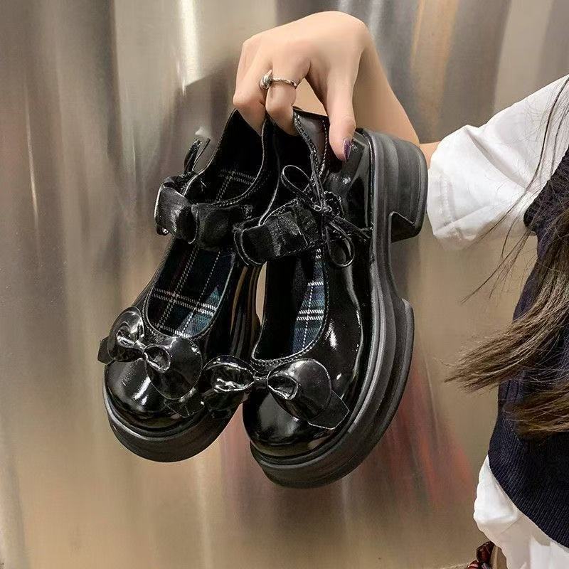 Damen Komfortable Schnürschuhe mit modischen Schleifen und robustem Profil R&B