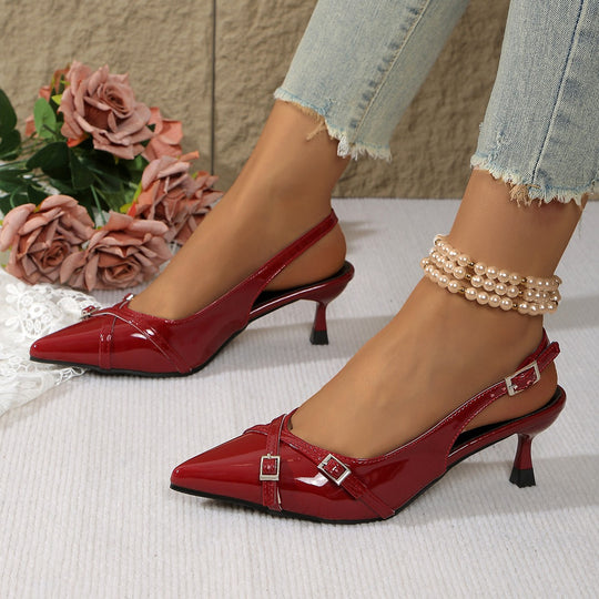 Damen Sling-Pumps mit elegantem Riemendesign und komfortablem Blockabsatz R&B