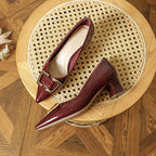 Damen elegante Stilettopumps mit modischem Schnallenakzent