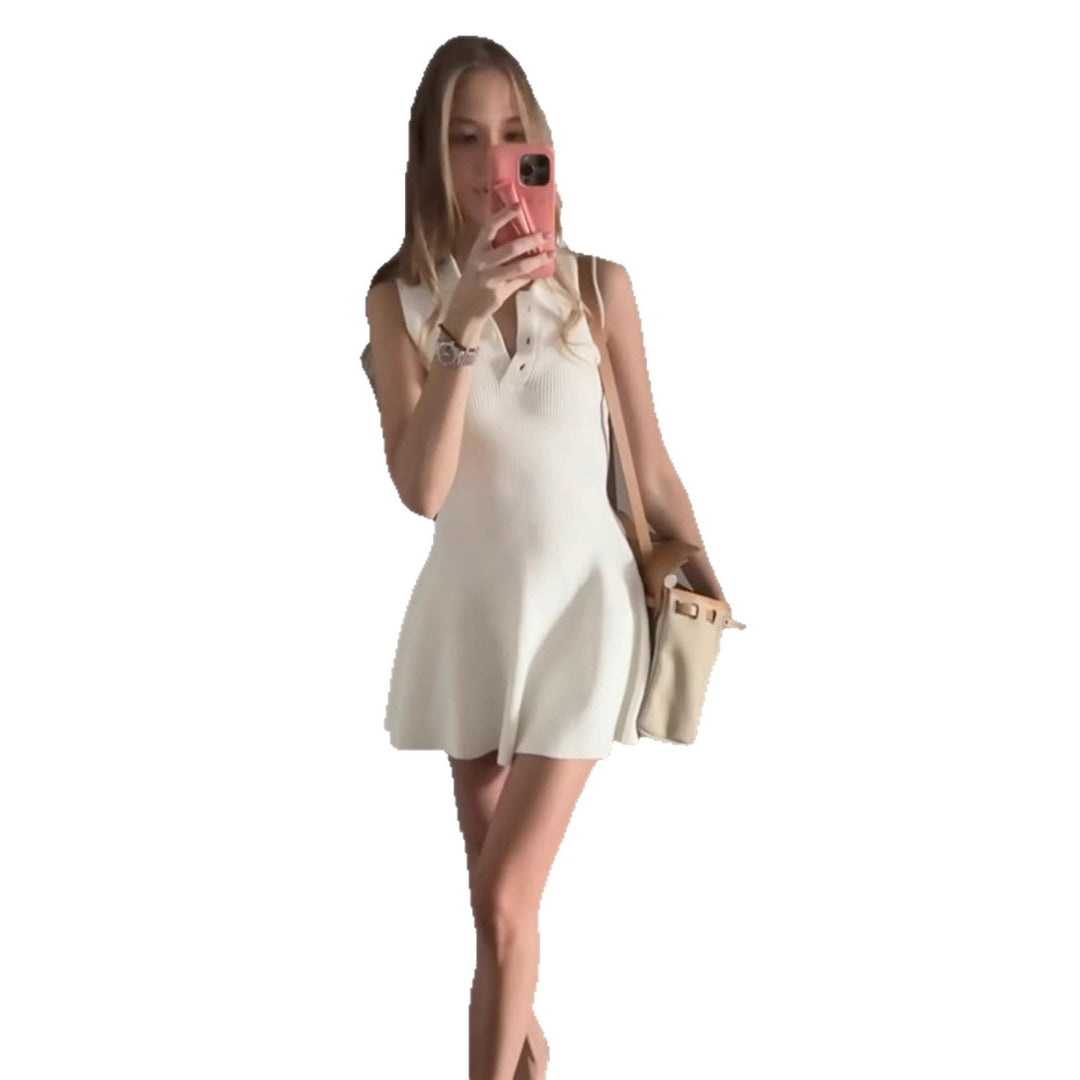 Damen Polo-Kleid mit asymmetrischem Rock und Kragen R&B