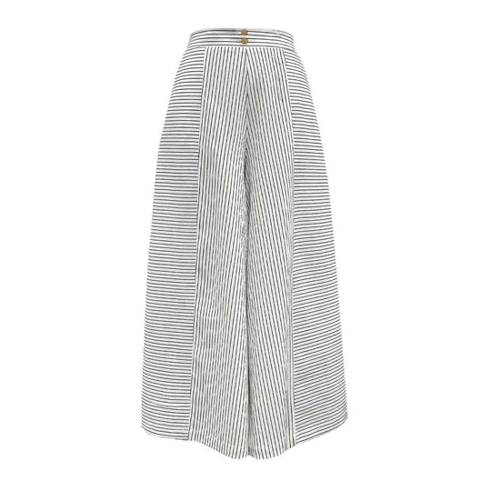 Damen Hochtaillierte Culotte mit Streifen R&B