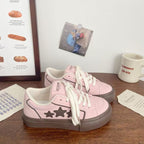 Damen Sportliche Sneakers mit modischen Sternenapplikationen R&B