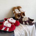 Damen sportliche Sneakers mit robustem Wildleder und elastischem Schnürsystem R&B