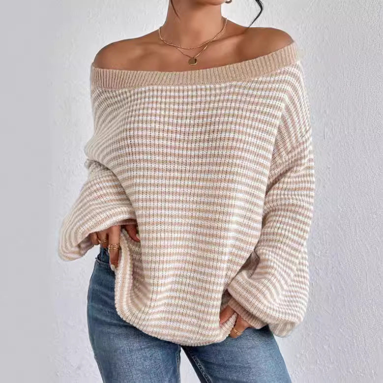 Damen lässiger Strickpullover R&B