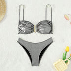 Damen Glitzernder Bikini mit verstellbaren Trägern R&B