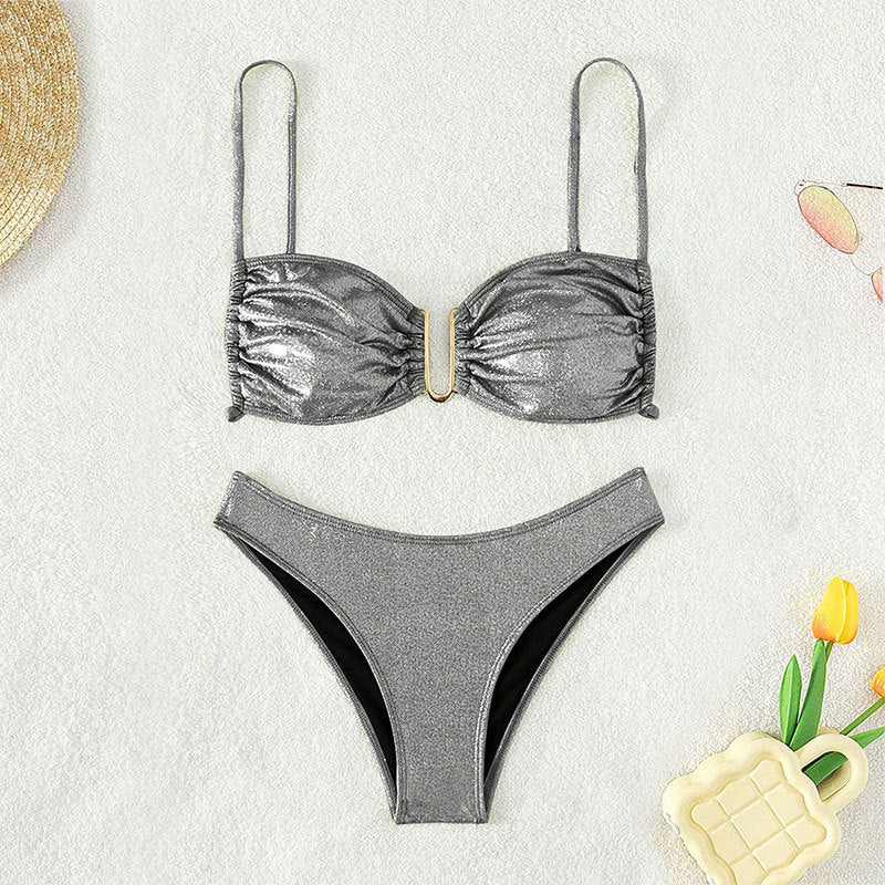 Damen Glitzernder Bikini mit verstellbaren Trägern R&B