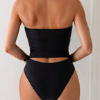 Damen Bandeau-Bikini mit elegantem Schnürdetail R&B