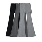 Damen Flared Pants mit asymmetrischem Überwurf
