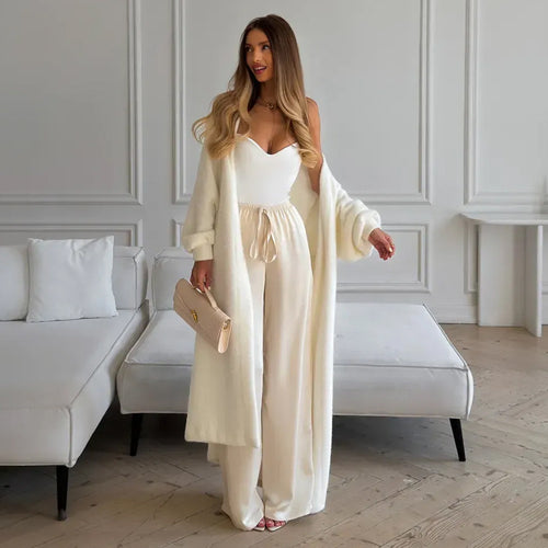 Damen eleganter Bouclé-Mantel R&B