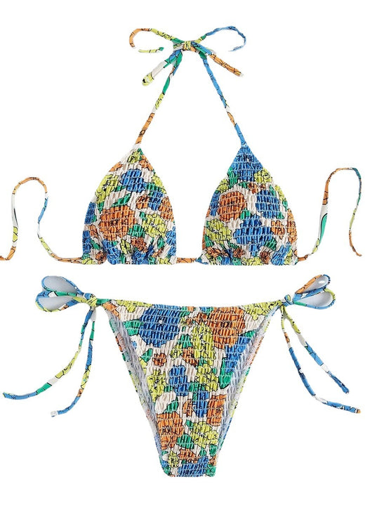 Damen Triangel-Bikini mit raffiniertem strukturiertem Design R&B
