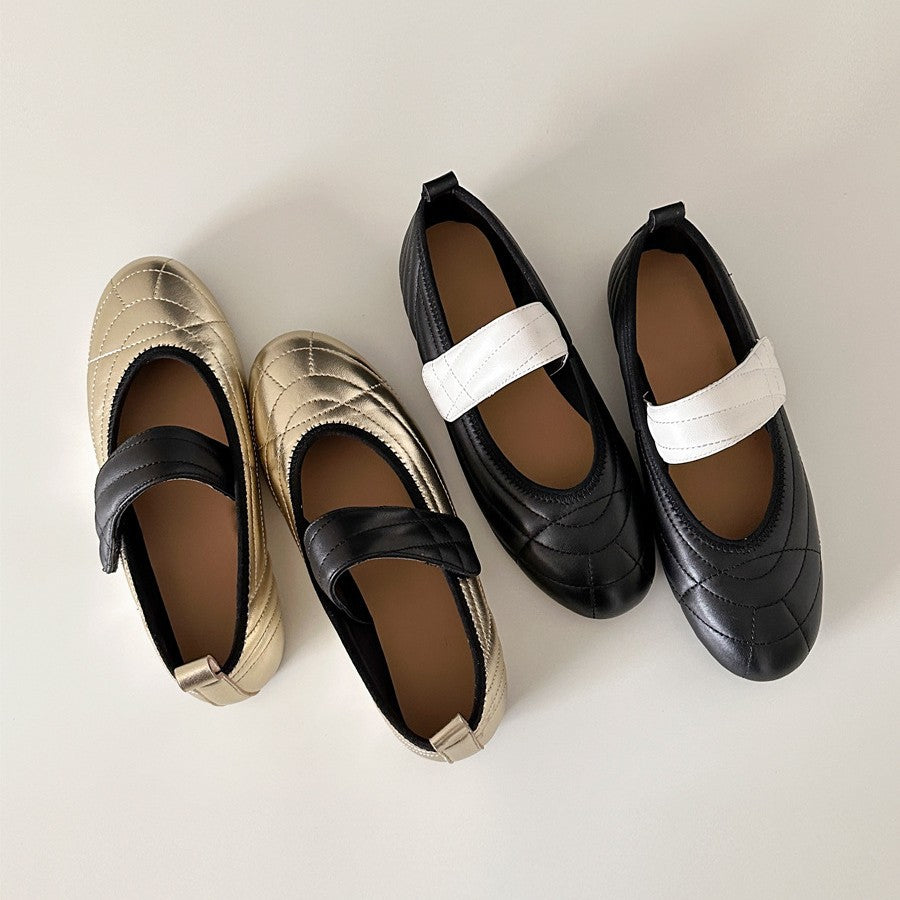 Damen Ballerina mit innovative Riemenverzierung und komfortablem Fußbett R&B