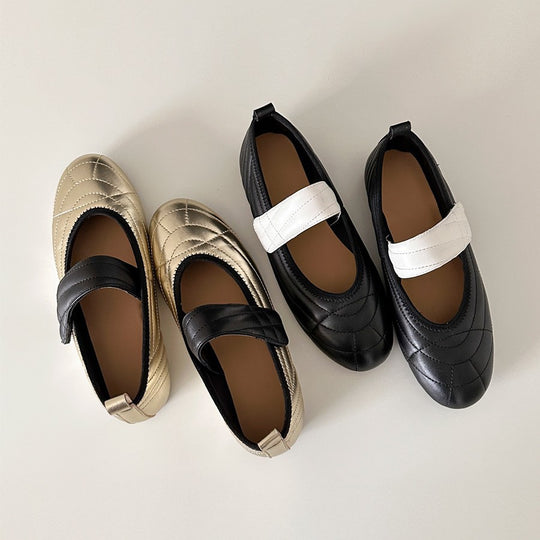 Damen Ballerina mit innovative Riemenverzierung und komfortablem Fußbett R&B
