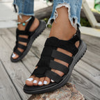 Damen Sportliche Komfort-Sandalen mit verstellbarem Riemen R&B