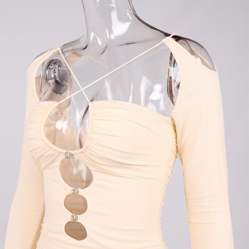 Damen Figurbetontes Minikleid mit Cut-Outs R&B