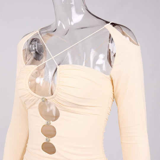 Damen Figurbetontes Minikleid mit Cut-Outs R&B