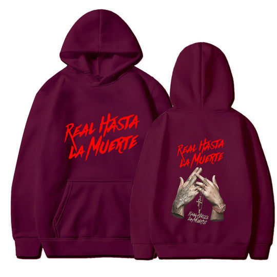 Damen Kapuzensweater mit auffälligem Schriftzug in urbanem Stil R&B