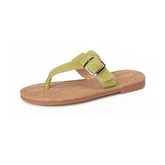 Damen Flip-Flops mit modischem Riemen und Schnallenakzent R&B