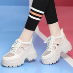 Damen trendige Plateau-Sneaker R&B