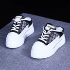 Damen Plateau Sneakers mit modischem Slingback-Design und atmungsaktiver Obermaterial