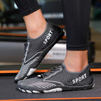 Damen Sportliche Aquaschuhe mit hoch atmungsaktivem Obermaterial und elastischer Schnürung R&B