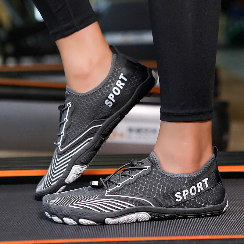 Damen Sportliche Aquaschuhe mit hoch atmungsaktivem Obermaterial und elastischer Schnürung R&B