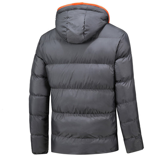 Herren isolierte Daunenjacke mit abnehmbarer Kapuze R&B