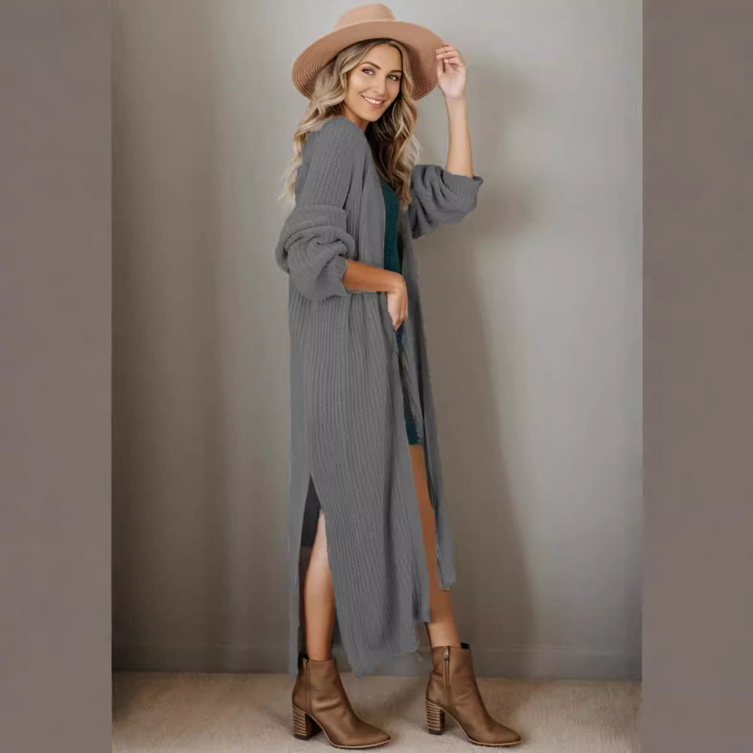 Damen Strickjacke mit offenem Design und lässiger Passform R&B