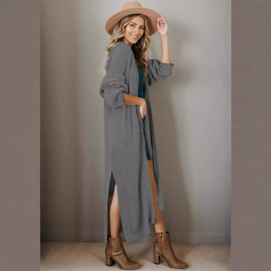 Damen Strickjacke mit offenem Design und lässiger Passform R&B