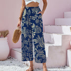 Damen Stylische, weite Blumenhose R&B